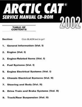 2002 Arctic Cat Snowmobiles Factory Service Manual, Page 2