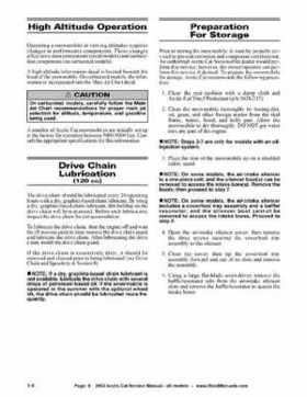 2002 Arctic Cat Snowmobiles Factory Service Manual, Page 6
