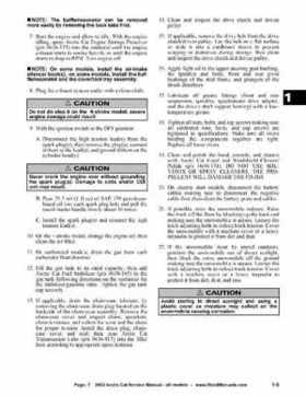 2002 Arctic Cat Snowmobiles Factory Service Manual, Page 7