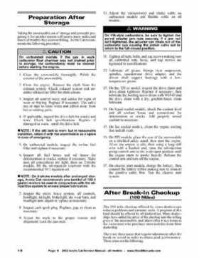 2002 Arctic Cat Snowmobiles Factory Service Manual, Page 8