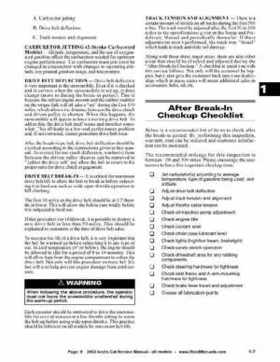 2002 Arctic Cat Snowmobiles Factory Service Manual, Page 9