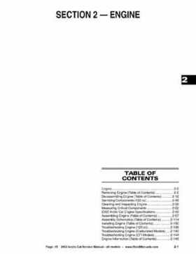 2002 Arctic Cat Snowmobiles Factory Service Manual, Page 15