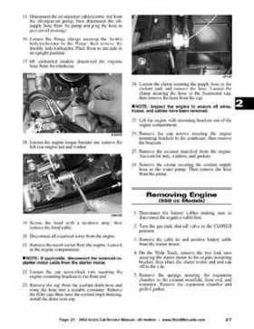 2002 Arctic Cat Snowmobiles Factory Service Manual, Page 21