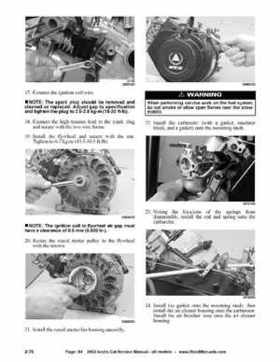 2002 Arctic Cat Snowmobiles Factory Service Manual, Page 84