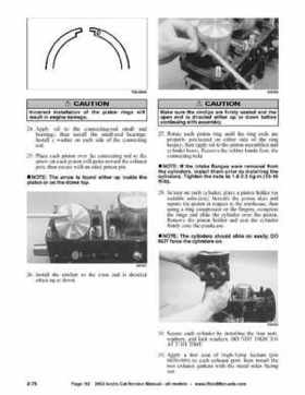 2002 Arctic Cat Snowmobiles Factory Service Manual, Page 92