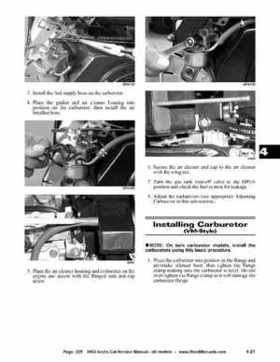 2002 Arctic Cat Snowmobiles Factory Service Manual, Page 225
