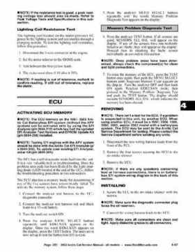 2002 Arctic Cat Snowmobiles Factory Service Manual, Page 251