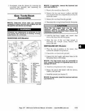 2002 Arctic Cat Snowmobiles Factory Service Manual, Page 277