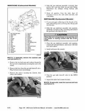 2002 Arctic Cat Snowmobiles Factory Service Manual, Page 278