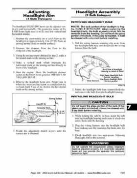 2002 Arctic Cat Snowmobiles Factory Service Manual, Page 436