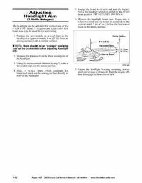 2002 Arctic Cat Snowmobiles Factory Service Manual, Page 437