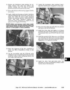 2002 Arctic Cat Snowmobiles Factory Service Manual, Page 478