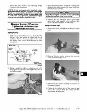 2002 Arctic Cat Snowmobiles Factory Service Manual, Page 488