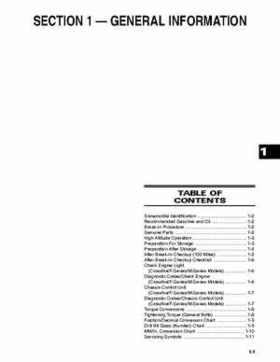 2007 Arctic Cat Factory Service Manual, 2009 Revision., Page 1