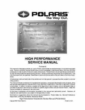 2003 Polaris 3 PRO X Factory Service Manual, Page 2