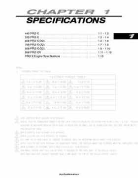 2004 Polaris Pro X Factory Service Manual, Page 5