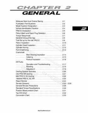 2004 Polaris Pro X Factory Service Manual, Page 20