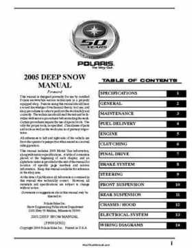2005 Polaris Deep Snow Factory Service Manual, Page 3