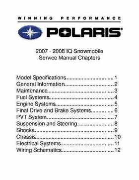 2007-2008 Polaris IQ Snowmobiles Service Manual, Page 3