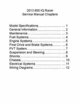 2013 600 IQ Racer Service Manual 9923892, Page 3