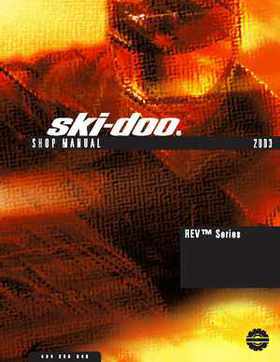 2003 Ski-Doo REV Series Factory Shop Manual, Page 1