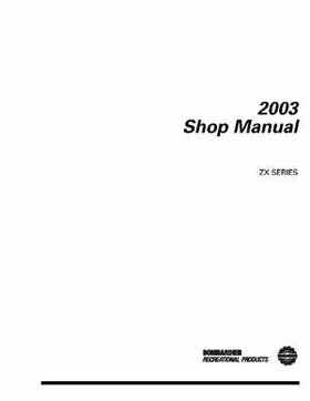 2003 Ski-Doo ZX Series Factory Shop Manual, Page 2
