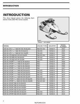 2004 Ski-Doo REV Series Factory Service Manual, Page 13