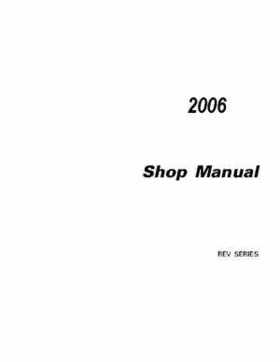 2006 Ski Doo REV Service Shop Manual, Page 1