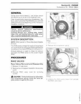 2009-2010 Ski-Doo REV-XP/XR 2 Stroke and REV-XR 1200 4-TEC Service Manual, Page 122