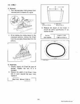 1983-1988 Genuine Yamaha Enticer/Excell III 340 Series Snowmobile Service Manual, Page 47