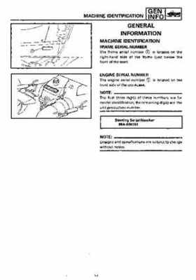 1992-1993 Yamaha V Max 4 VX750 Snowmobile Factory Service Manual, Page 7