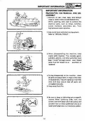 1992-1993 Yamaha V Max 4 VX750 Snowmobile Factory Service Manual, Page 8