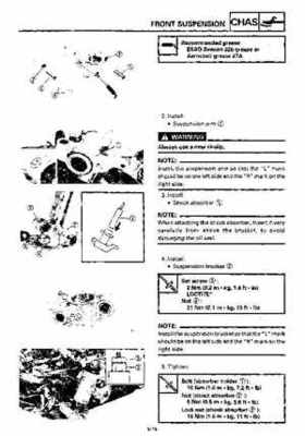 1992-1993 Yamaha V Max 4 VX750 Snowmobile Factory Service Manual, Page 74