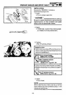 1992-1993 Yamaha V Max 4 VX750 Snowmobile Factory Service Manual, Page 85