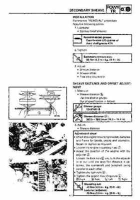 1992-1993 Yamaha V Max 4 VX750 Snowmobile Factory Service Manual, Page 91
