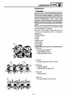 1992-1993 Yamaha V Max 4 VX750 Snowmobile Factory Service Manual, Page 160
