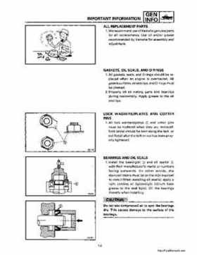 1994-2001 Yamaha Venture/V-Max 500 Series Snowmobile Service Manual, Page 6