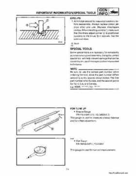 1994-2001 Yamaha Venture/V-Max 500 Series Snowmobile Service Manual, Page 7