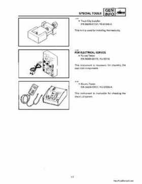 1994-2001 Yamaha Venture/V-Max 500 Series Snowmobile Service Manual, Page 10