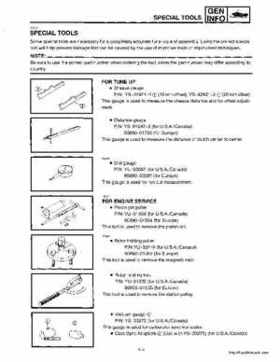 1999-2001 Yamaha Phazer 500 / Venture 500 service manual, Page 9