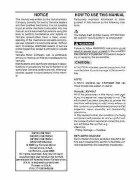 2003-2006 Yamaha Snowmobile RX1 Service Manual, Page 2