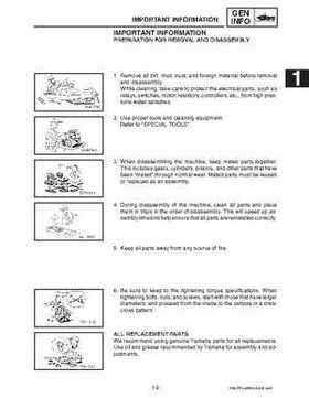 2003-2006 Yamaha Snowmobile RX1 Service Manual, Page 10