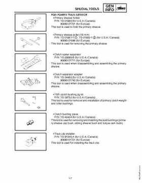 2006-2008 Yamaha Snowmobiles Apex/Attak Factory Service Manual, Page 13