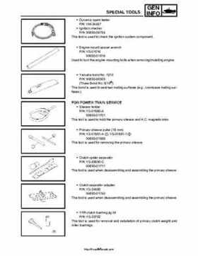2007-2008 Yamaha Phazer Venture-Lite 500 Factory Service Manual, Page 15