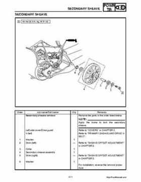 2008 Yamaha Snowmobiles FX NYTRO Factory Service Manual, Page 127