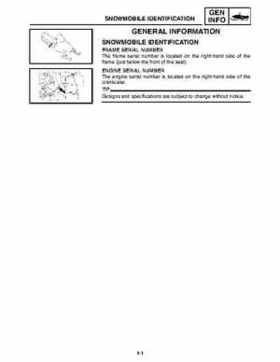 2010-2011 Yamaha RS Vector / RS Venture Service Manual, Page 13