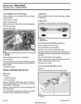 2002 Bombardier Traxter Factory Service Manual, Page 191