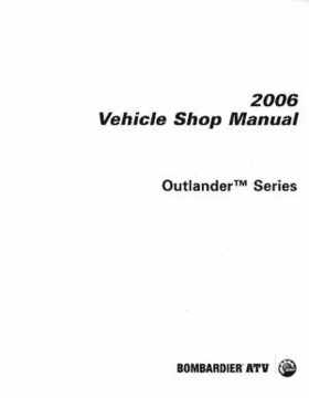 2006 Can-Am Bombardier Outlander Series 400 and 800 Shop Manual, Page 2