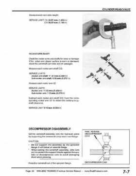 1999-2002 TRX400EX Fourtrax Service Manual, Page 92