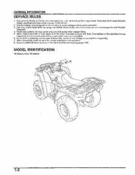 2004-2006 (2007) Honda TRX400FA Fourtrax Rancher / TRX400FGA Rancher AT GPScape Service Manual, Page 6